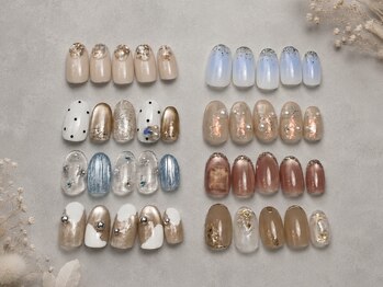 ロンネイル バイ カズミ(Le rond nail. by Kazumi)の写真/【大人女性の支持率No.1】優柔不断な方も大歓迎！季節を纏う8種の上品デザインで、見惚れる手元へ◎