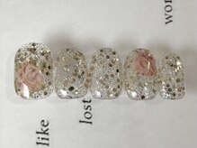 ジェミーネイル エビス(Jemiy nail ebisu)/ホログラムラメ花柄7480yen