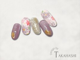 和柄ネイル/ブライダル/成人式