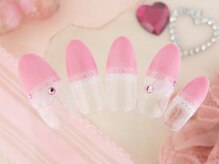 シューズネイルプロデュース/ハートとレースデザイン