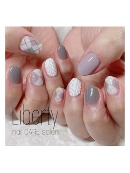 リバティー(liberty)/ニット×アーガイルネイル