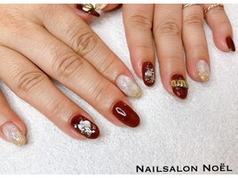 ボルドー×ニュアンスネイル