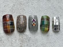 シープラスエー(C+A)/個性派カジュアルチェックネイル