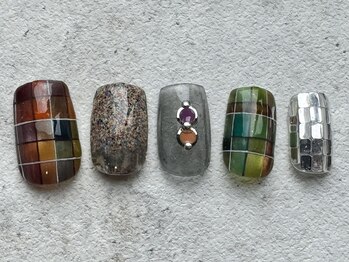 シープラスエー(C+A)/個性派カジュアルチェックネイル