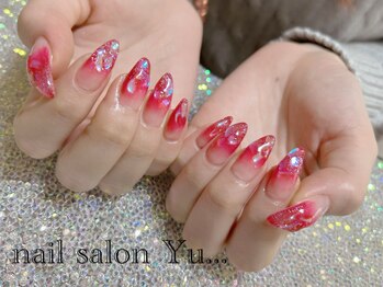 赤アイスストーンnail