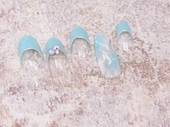 アンベリール 横浜店(Embellir)/(1744)天然石風ポイントネイル