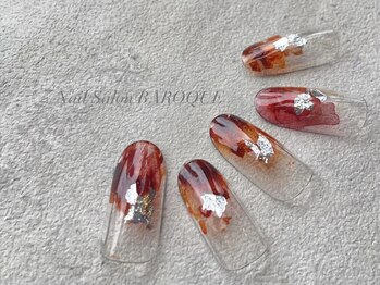 ネイルサロン バロック(Nail Salon BAROQUE)/べっ甲インクネイルデザイン