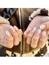 ラブクロム(LOVE CHROME)/キラキラニュアンスネイル