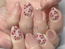 アポロランド ルーナ/秋冬ヒョウ柄ネイル