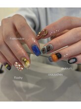 エヌーク バイ ブラウン(enurk by Brown)/派手に★新ぷっくりお洒落ネイル