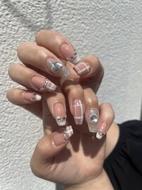 夏秋ネイル　大人可愛い