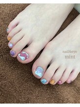 ネイルアンドアイ ミント(nail＆eye mint)/ハロウィンフットネイル