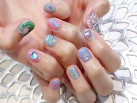 #ラメ#韓国ネイル#ぷっくり