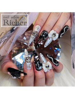 エスフィーネイルサロン リシェル(Esfy nailsalon Richer)/モノトーンネイル