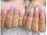 ハンド【丁寧ケア＆オフ込み】スカルプ長さ出し10本☆シルバー☆定額アートA
