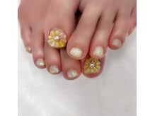 ディアリーネイル(Dearly Nail)/【フット】ぷっくりフラワー