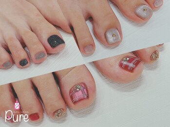 ピュア(Pure)の写真/【約600色から選べる！】ハイクオリティなネイルとスペシャルケアで気分UP★自信の持てる素足へ♪