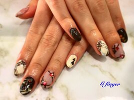 バレンタインネイル