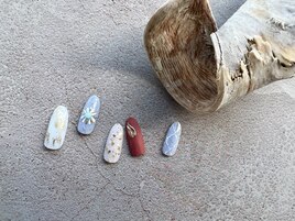 モロッカン柄手描きアートネイル