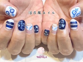 【浴衣風ネイル】