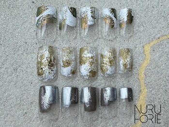 ヌル ネイル 堀江(NURU NAIL HORIE)/メタルクリアニュアンスdesign