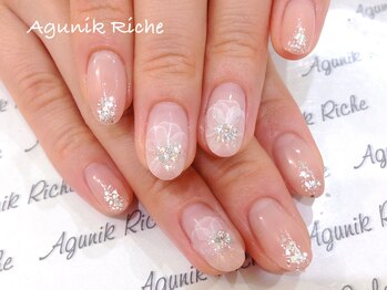 アグニークリッシェ(Agunik Riche)/【たらしこみネイル】