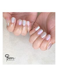 マグネットネイルガラスフレンチ