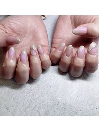 ラメフレンチネイル