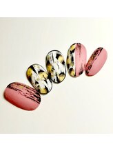 エトワール 大垣店(Etoile)/ヒョウ柄ピンクネイル