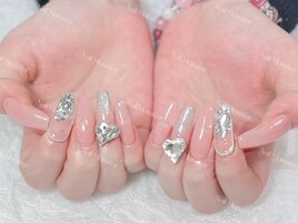 チップワンカラー＋4本デザイン