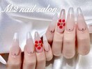 ワンポイントフレンチネイル