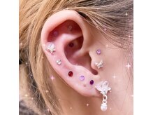 ビューティスペースグリッター(beauty space Glitter)の雰囲気（話題の耳つぼジュエリー☆パーツも豊富♪）