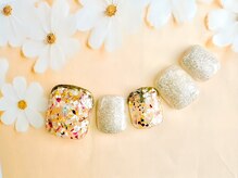 ネイルサロン&スクール ジーナ(GINA)/大人可愛い押し花ネイル