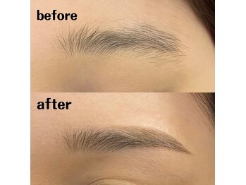 アイプリーム 恵比寿(Eyepreme)/眉毛施術Before&After写真