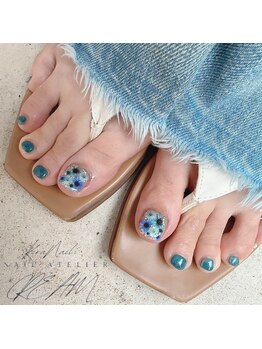 クリーム(Nail Atelier CREAM)/フット・フラワー&マグネット