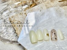 テテネイル(tete.nail)/眩いラメホロ×ちょいミラー