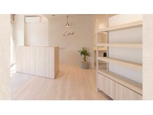 リンク(Link)の雰囲気（白を基調としたお洒落な美容室の店内に完全個室で1部屋あります）