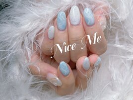 青系ニュアンスネイル