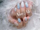 青系ニュアンスネイル