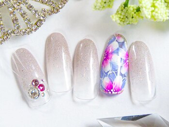 トータルビューティーアンドアズフローラ(Total Beauty & a`s Flora)/グレーフラワー☆グラデーション