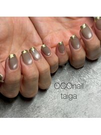 ミラーアートフレンチネイル