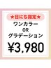 ★11/20迄平日のみ予約OK★リピーター様OK/ワンカラーorグラデ ¥4500→¥3980