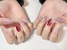 冬にぴったりツイードネイル♪