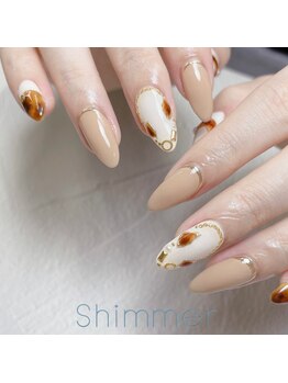 シマー(Shimmer)/べっ甲ネイル