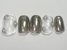 ネイルメゾン 渋谷店(NAIL MAISON)/ミラーパール銀箔¥4500