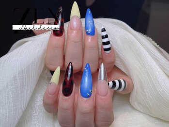 ゼン ネイル デザイン 池袋(ZEN NAIL DESIGN)/長さだしやり放題×つけ放題