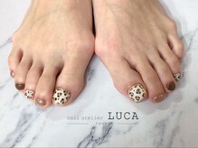 ネイルアトリエルカ(nail atelier LUCA)/W-486 フットレオパードネイル
