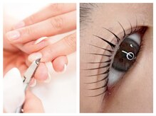 《ネイル＆アイ同時施術が大好評!!》ネイルもまつげも可愛く、垢抜け美人に♪