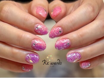 リワーズネイル 千歳船橋店(ReWARDs nail)/キラキラネイル