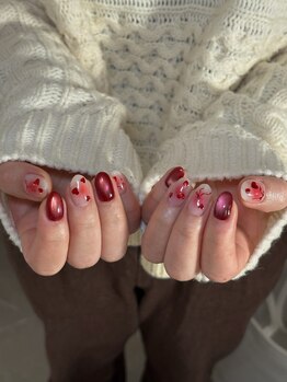 フィズネイル(fizz nail)/リボン×ハートネイル